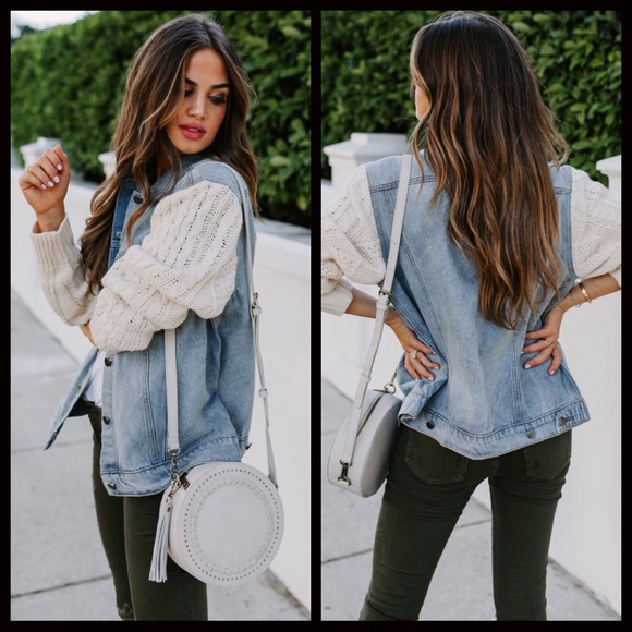 1 LEFT‼️ Buyer Fave💕Caleb Knit Denim Jacket - Picture 5 of 7